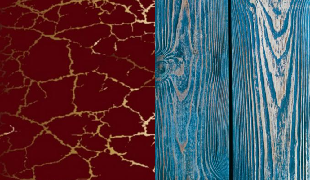 Special effect finishes range – texture, crackle, marble and more